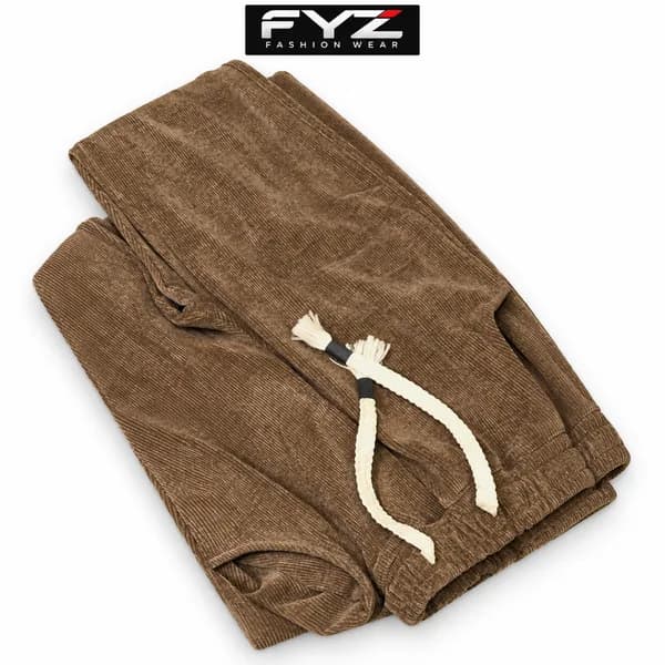 بنطلون قطيفة مضلّعة — FYZ — بني